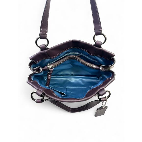 Coach Vintage Madison Mia Plum Purple Leather Tote Bag - Picture 14 of 15